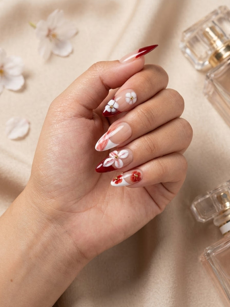 Fleurs Cerisier Rouge — Forme Amande