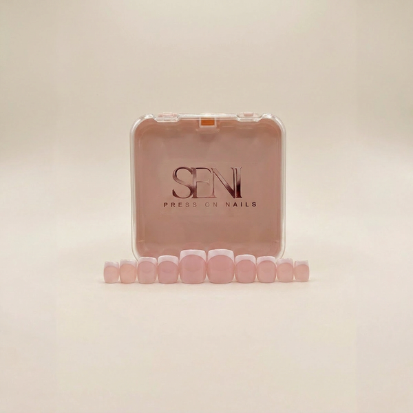 French Blanche Base Rose— Forme Carrée